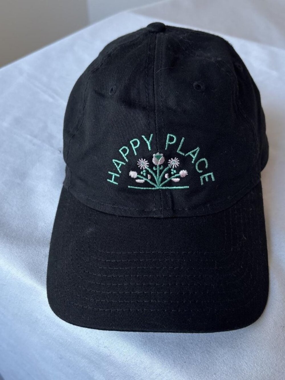 New Era 9TWENTY Webflow Happy Place Floral Dad Hat Cap Black